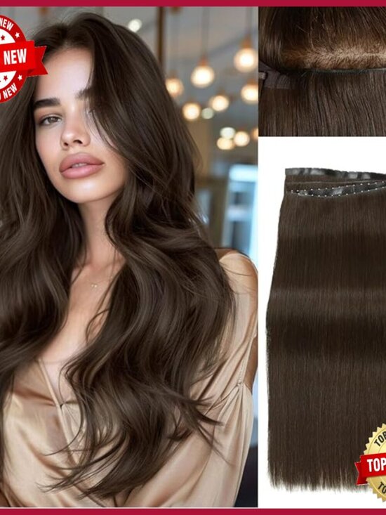 Remy Human Hair Extensions 100g Seamless Scalp-Simulated Double Layer main image 5